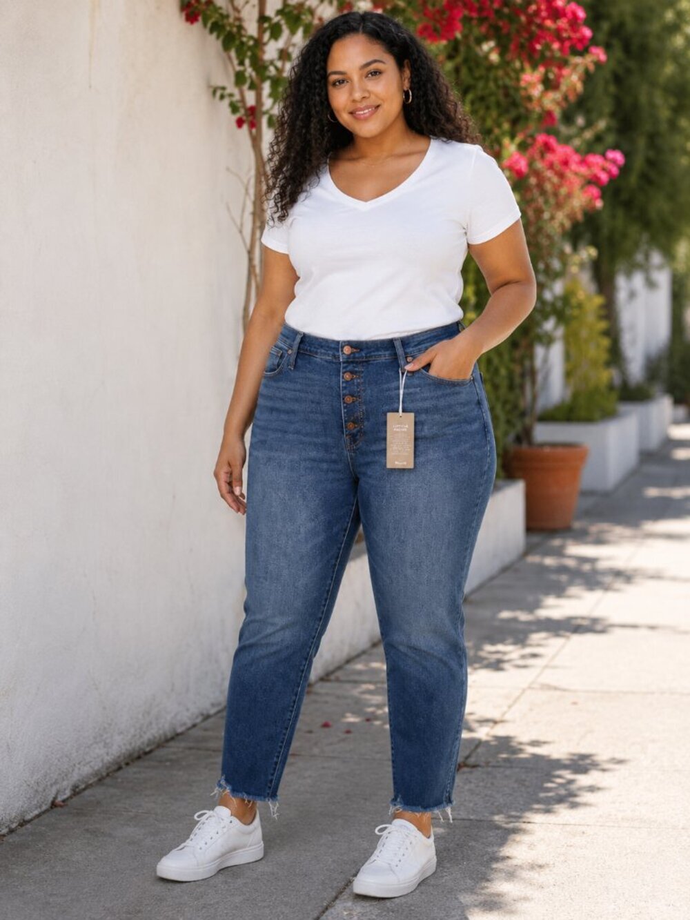 Madewell 10" High Rise Button Fly Skinny Raw Hem Women's Jeans Sz 22/24